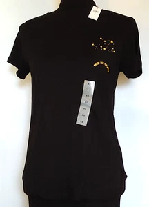 Od Navy Womens NWT Black XS "Shoot for the Stars" Pocket Tee - Picture 1 of 6