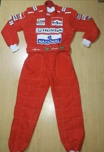 F1 Ayrton Senna 1991 tuta da corsa stampata go kart - Foto 1 di 2