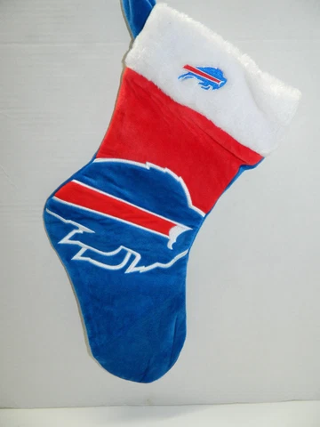Buffalo Bills NFL Holiday Christmas Stocking Forever Gift NWT 17" Blue Cover
