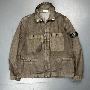 Stone Island Men's Khaki and Green Jacket - Picture 1 of 8
