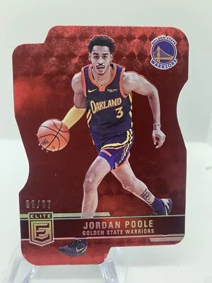 Jordan Poole 2021-22 Donruss Elite Aspirations Red SP Parallel /97 #69 Warriors - Image 1 of 2