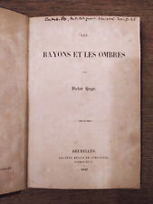 LIBRO - RAYONS ET LES OMBRES - VICTOR HUGO - HAUMAN ET. C° ED. 1840