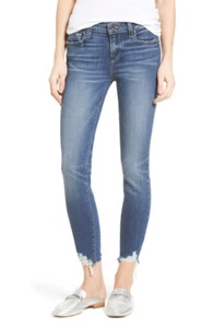Nuevo con etiquetas jeans PAIGE Transcend Verdugo al tobillo ultra ajustados 31 Malibú súper angustiados - Imagen 1 de 12