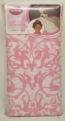 DISNEY Princess DREAMSTATE Cortinas Rosa - 2 Paneles 42x84 - Nuevo En Paquete. Foto 1 de 4