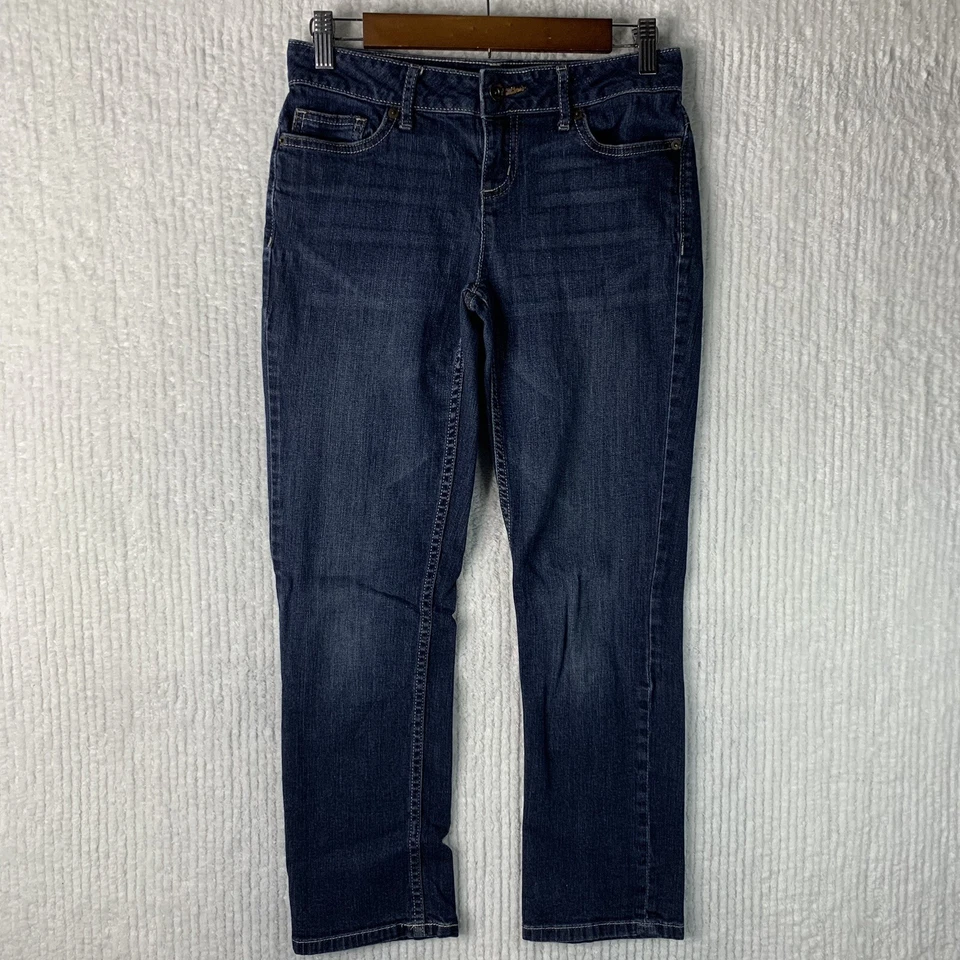 Pantalones de mezclilla para mujer Simply Vera Wang 2 de pierna recta elásticos al tacto suave Foto 1 de 4