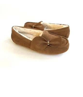 ZAPATO MOCASÍN UGG ANSLEY TWIST CASTAÑO FORRADO PIEL DE OVEJA EE. UU. 8 / UE 39 / REINO UNIDO 6 Foto 1 de 4