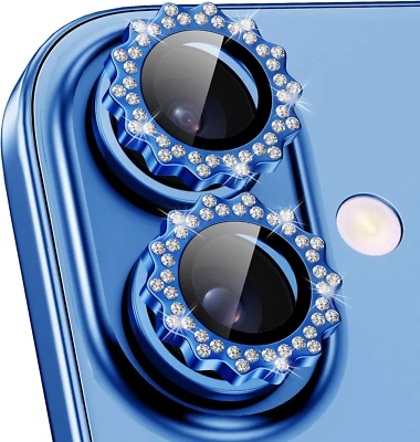 For iPhone 16 15 14 13 12 Pro Max Bling Diamond HD Clarity Camera Lens Protector - Image 1 of 4