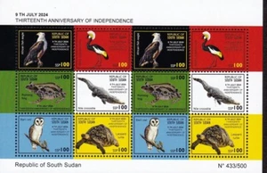 SOUTH SUDAN 2025 -ANIMALS MINI-SHEET of 12-NEW 100 SSP DENOMINATIONS FreeShipUSA - Picture 1 of 1