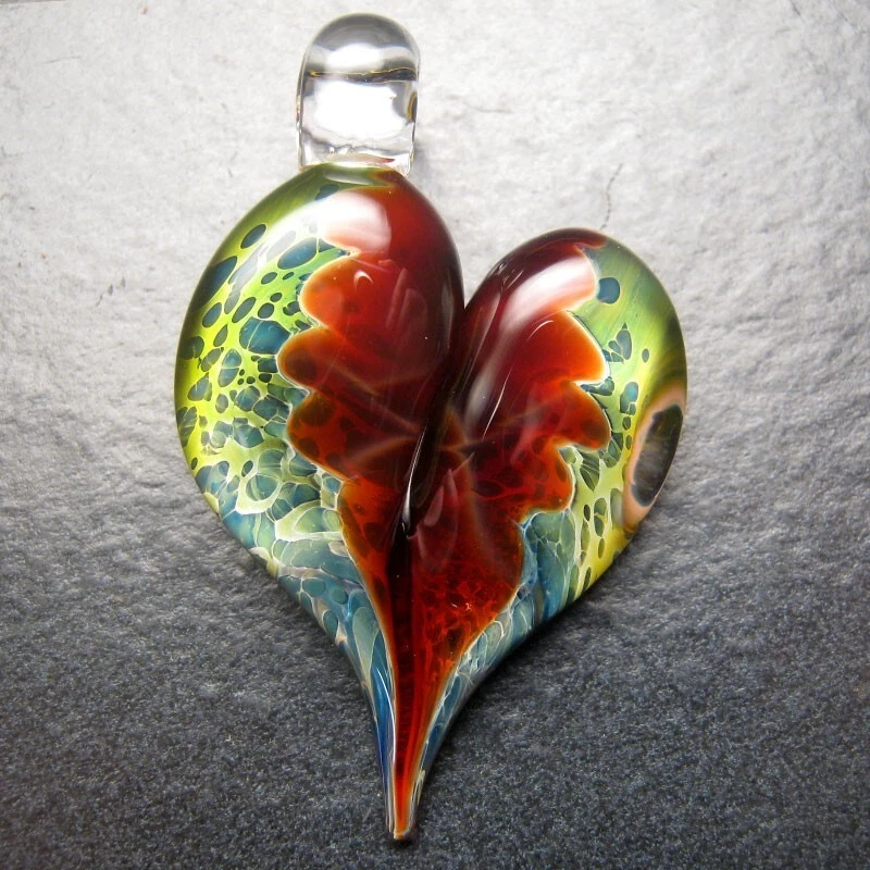 Boomwire - Colgante Corazón Vidrio - Cuentas Joyería Murano Hecho a Mano Contemporáneo Foto 1 de 1