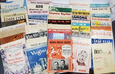 Lot 50 Pieces Of Vtg Sheet Music 1920s and Up Musicals, Blues, Irish, Follies - Image 1 of 4