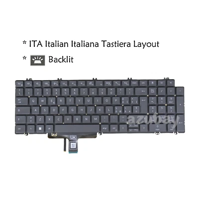 Teclado italiano ITA para Dell Precision 3560 3561 3570 3571 3580 0TW3NT retroiluminado Foto 1 de 4