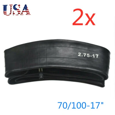 Tubo interior 2 piezas 2,75x17 70/100-17" para pit bike Honda CT90 CT110 RM80 YZ80 Foto 1 de 4