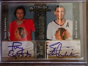 2007-08 O-Pee-Chee Premier - Duos Signatures #PP2-EM Tony Esposito/Stan Mikita - Picture 1 of 1