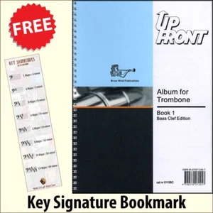 Up Front Album Trombone 1 Bass Clef Music Book plus Key Signature Bookmark - Picture 1 of 11