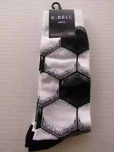 Calcetines de vestir para hombre K. Bell pelota de fútbol crew 10-13 nuevos con etiquetas - Imagen 1 de 4