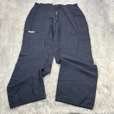 Meccaloha Men's 38 Black Linen Blend Sandy Straight Leg Pant - Image 1 of 4