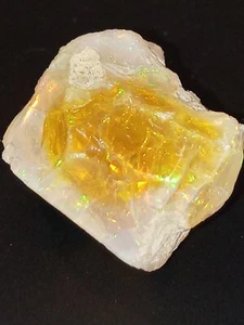 Natural Ethiopian Welo Crystal Fire Opal Rough 54 ct Specimen GEMSTONE - Picture 1 of 9