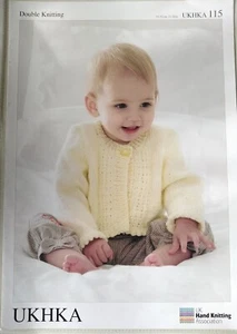 BABY CARDIGAN AND SWEATER - in 8ply, Prem-12months - UKHKA Knitting Pattern 115 - Picture 1 of 4