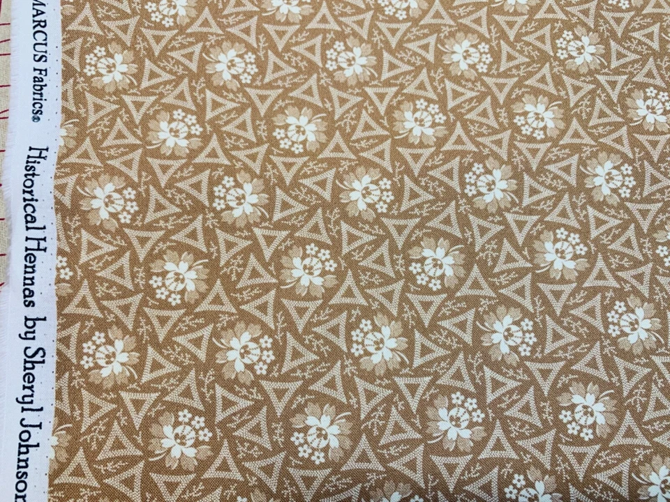 Marcus Fabrics Sheryl Johnson 1800s Civil War Repro HISTORICAL HENNAS Floral FQ - Image 1 of 1