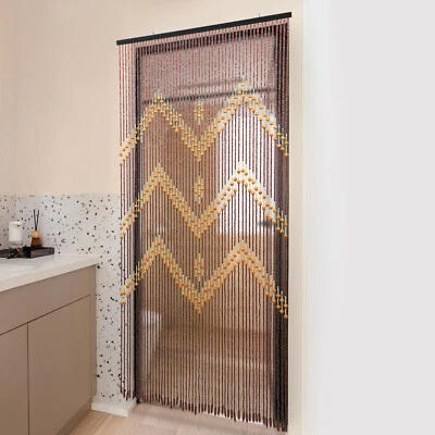 Divisor de habitación Shoji puerta ventana cuentas cortina hechas a mano bambú natural 52 hilos Foto 1 de 4