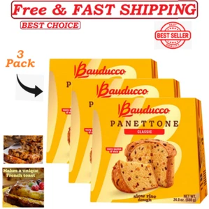 Bauducco Classic Panettone, 24.0 oz (Pack of 3) - Soft and Moist Holiday Cake., - Picture 1 of 4