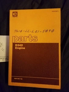 CAT CATERPILLAR D342 MOTOR TEILE BUCH HANDBUCH S/N 49B1091-UP - Bild 1 von 3