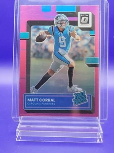 Matt Corral 2022 Donruss Optic Pink Prizm Rated Rookie SP 🔥 Panthers 🔥 - Picture 1 of 2