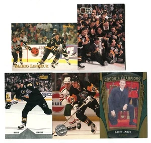 Mario Lemieux 5 Hockey Trading Card lot HOF PITTSBURGH PENGUINS (LOT 24) - Picture 1 of 1