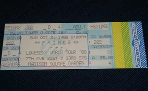 PRINCE Lovesexy 1988 UNBENUTZTES KONZERTTICKET Madison Square Garden New York USA - Bild 1 von 6