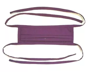 maschera viso popeline cotone fatta in casa triplo strato unisex viola cravatte dietro nuova - Foto 1 di 7
