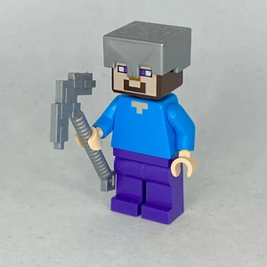 Steve - Helmet minifigure LEGO Minecraft 21121 21125 21145 - Picture 1 of 3