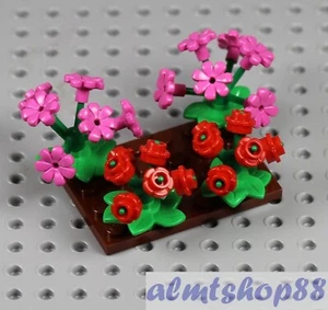 LEGO - 4x Flor Arbusto Rojo y Rosa - Parche Jardín Granja Cerezo Flor Plantas Ciudad - Imagen 1 de 1