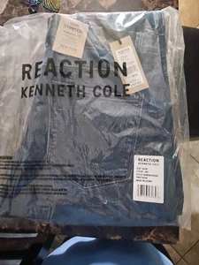 Kenneth Cole Reaction Black Men's Stretch Flex Slim Fit Dress Pants 33 x 32 - Picture 1 of 4