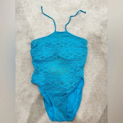 FREYA, Traje de baño turquesa encaje/crochet, talla 34H Foto 1 de 4