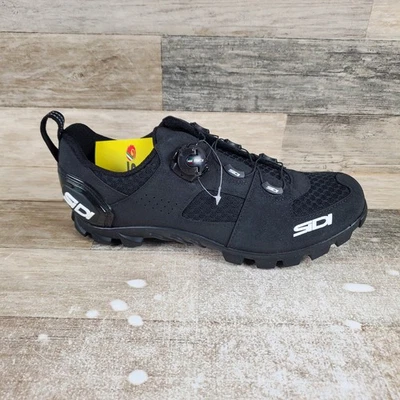 Zapatos de ciclismo Sidi Turbo MTB para hombre talla 10,4 cuero negro parte superior baja punta redonda Foto 1 de 4