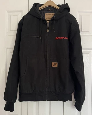 Vintage Snap-on Canvas Large Insulated Hooded Tough and Workwear Durable Jacket - Image 1 of 4