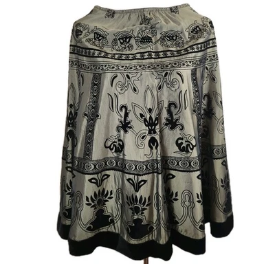 Винтажный 90-х годов Y2K Dressbarn бархата выгорания макси юбка Sz маленький зеленый каприз фея - Изображение 1 из 4