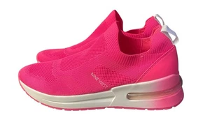Mujer Moda Tenis Nine West Rosa Neón Malla Pull On Foto Zapatilla 9m Nuevo - Imagen 1 de 7