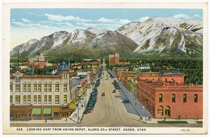 Vista panorámica de la calle 25, Ogden, Utah 1930 - Imagen 1 de 2
