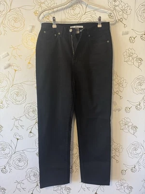 Pantalones de mezclilla para mujer Tommy Hilfiger talla 10 Y2K rectos negros tiro alto 060 Foto 1 de 4