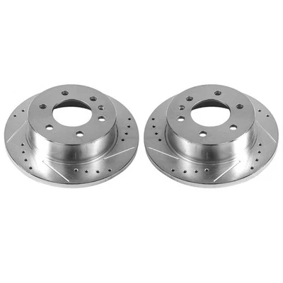 PowerStop Evolution Drilled Slotted Rotors Pair Rear For Dodge Sprinter 2500 - Image 1 of 3