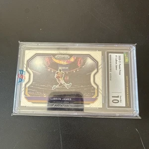 2020-21 PRIZM KOBE TRIBUTE DUNK CGC 10 ๐ LEBRON JAMES LAKERS ICONIC SP LAKERS - Picture 1 of 2