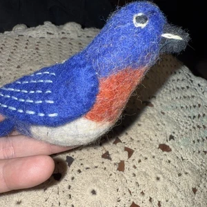 dZi Handmade Wild Woolies Needle Felted Barn Swallow Xmas Tree Ornament 5” - Picture 1 of 7