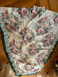 Floral Ruffled Curtains 1 Pair 42 W X 86 L  - Picture 1 of 2