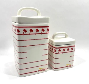 Lotto 2 Barattoli Barattoli Caffè Biscotti In N Out Ceramica Da Collezione - Foto 1 di 5