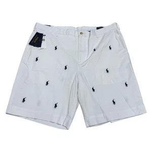 Polo Ralph Lauren Stretch Classic Flat 9 In All Over Pony Men's Shorts Sz 38 NWT - Picture 1 of 9