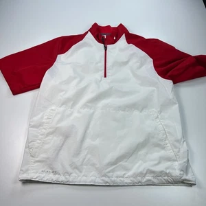 Nike Storm Fit 1/4 Zip Pullover Giacca a Vento Uomo Grande Bianco Baseball - Foto 1 di 7
