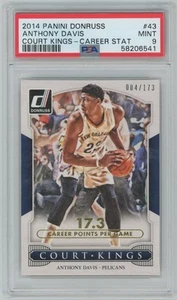 2014 Panini Donruss - Court Kings Career Stat /173 - Anthony Davis 4/173 - PSA - Picture 1 of 2