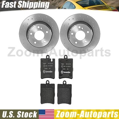Kit de pastillas de freno rotores de freno traseros Brembo OE para Mercedes-Benz C230 2003 2004-2007 Foto 1 de 4