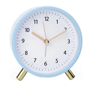 Réveil pour Chambre Horloge Ronde à Piles avec Rétroéclairage Bleu P8Z52720 - Imagen 1 de 6